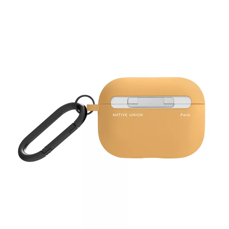 Native Union Roam custodia per AirPods Pro 2, alluminio, policarbonato, silicone, acciaio, 16 g, gialla