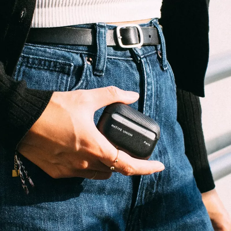 Native Union Re(Classic) custodia protettiva per AirPods Pro Gen 2, cellulosa, poliestere, poliuretano, 12 g, nera