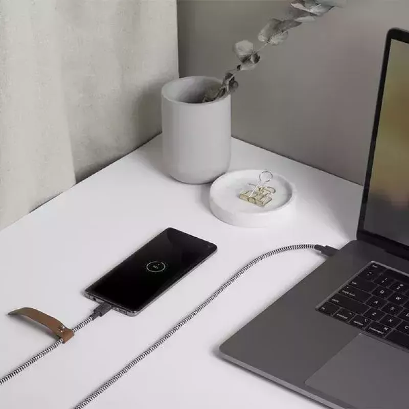 Cavo USB-C Native Union BELT-C-ZEB-2-NP 1,2 m USB-C a USB-C nero/bianco