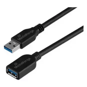 Cavo USB-A a USB-A MediaRange MRCS241 USB 3.2 Gen 1 (5 Gbit/s) 5 m nero