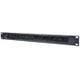 Intellinet pannello passacavi 19 inch 1U, con inserto a spazzole, nero