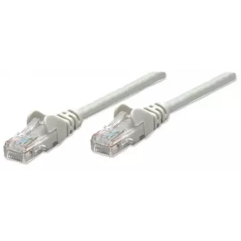 Intellinet cavo patch di rete, Cat6, 1,5 m, grigio, CCA, U/UTP, PVC, RJ45, contatti placcati oro, senza linguetta, guaina anti-piega, garanzia a vita