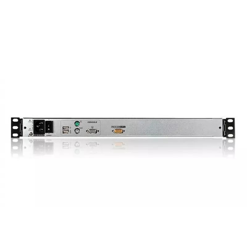 ATEN CL6708MW console KVM rack DVI a 8 porte, 17,3 pollici (43,9 cm), 1920 x 1080 Full HD, USB, 1U, tastiera francese, nero