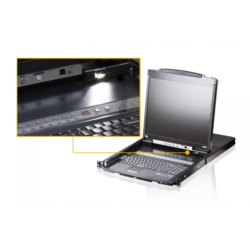 Console rack ATEN CL5800N 48,3 cm (19 inch) 1280 x 1024 pixel metallo nero 1U