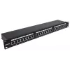 Patch panel Intellinet, Cat6a, FTP, 24 porte, 1U, schermato, barre LSA con ingresso superiore a 90°, nero