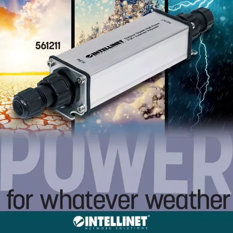 Extender PoE+ Gigabit per esterni Intellinet 561211