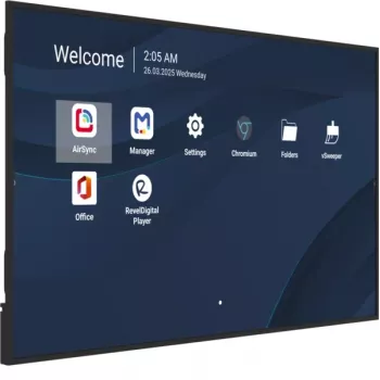 Display commerciale professionale VIEWSONIC 75 pollici 4K (3840×2160), LCD, 500 cd/m², Android 14, 24/7, VESA