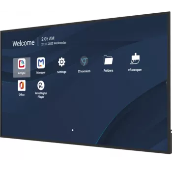 Display commerciale professionale VIEWSONIC 75 pollici 4K (3840×2160), LCD, 500 cd/m², Android 14, 24/7, VESA