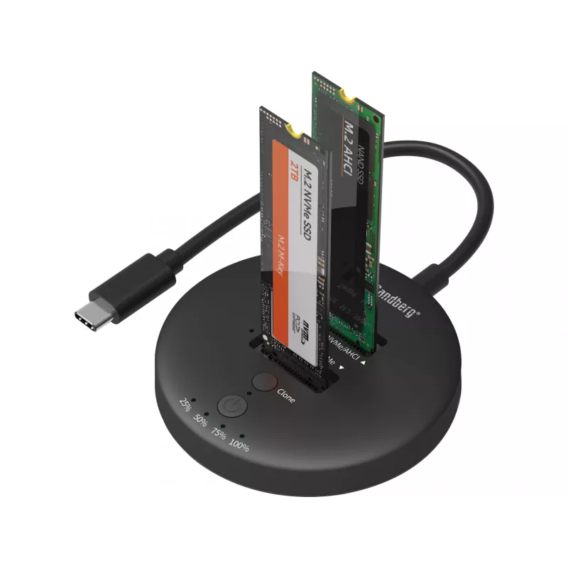 Sandberg USB3.2 Cloner Dock per SSD NVMe M.2, nero, 20 Gbit/s