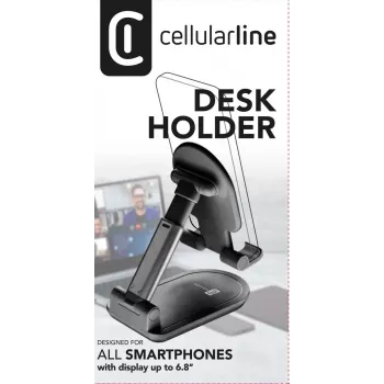 Cellularline Desk Holder - supporto universale da tavolo pieghevole per smartphone e tablet
