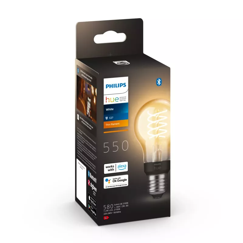 Philips Hue A60 – lampadina smart E27, lampadina smart, Bluetooth/Zigbee, bianco, LED, E27, A60