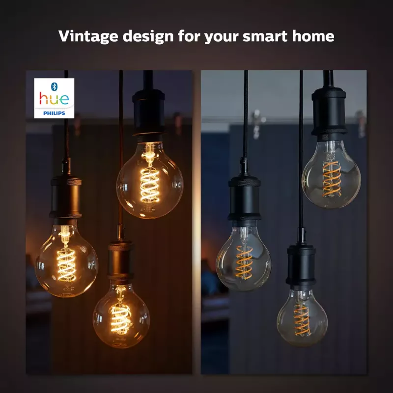 Lampadina smart Philips ST64 Edison E27 Bluetooth/Zigbee, 7 W, trasparente, 60×135 mm