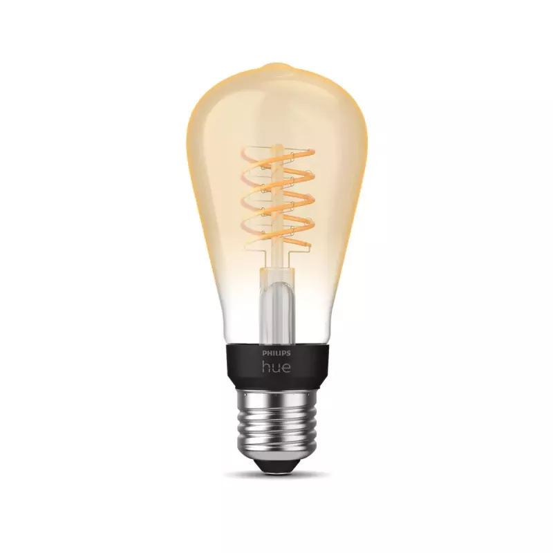 Lampadina smart Philips ST64 Edison E27 Bluetooth/Zigbee, 7 W, trasparente, 60×135 mm