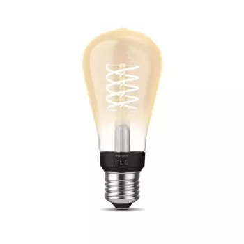 Lampadina smart Philips ST64 Edison E27 Bluetooth/Zigbee, 7 W, trasparente, 60×135 mm