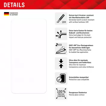 Displex pellicola protettiva per display (10H) per Samsung Galaxy S22/S23, cornice di montaggio Eco, antigraffio