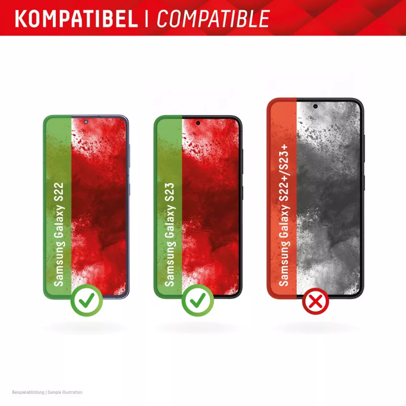 Displex pellicola protettiva per display (10H) per Samsung Galaxy S22/S23, cornice di montaggio Eco, antigraffio