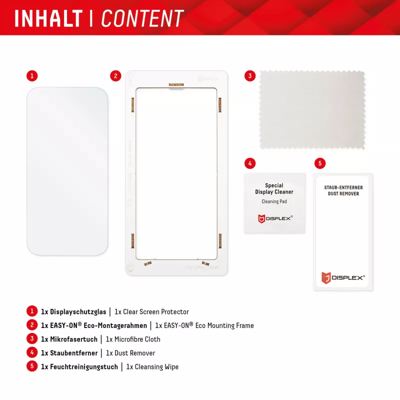 Displex pellicola protettiva per display (10H) per Samsung Galaxy S22/S23, cornice di montaggio Eco, antigraffio