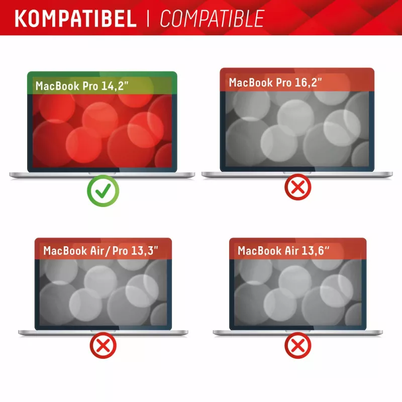 Displex PRIVACY SAFE filtro magnetico 2 vie per MacBook Pro 14,2 pollici antistatico e antigraffio