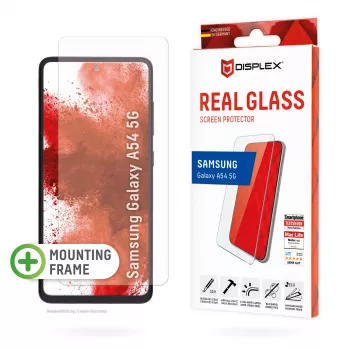Displex vetro protettivo per display (10H) per Samsung Galaxy A54 5G, cornice di montaggio Eco, antigraffio