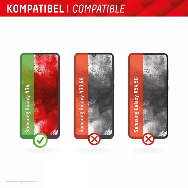 Displex pellicola protettiva per display (10H) per Samsung Galaxy A34, cornice di montaggio Eco, antigraffio