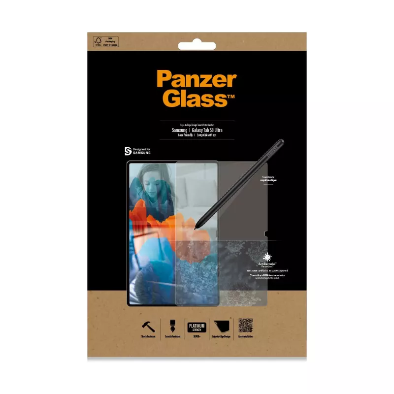 PanzerGlass® pellicola protettiva per display Samsung Galaxy Tab S8 Ultra | S9 Ultra | Ultra-Wide Fit