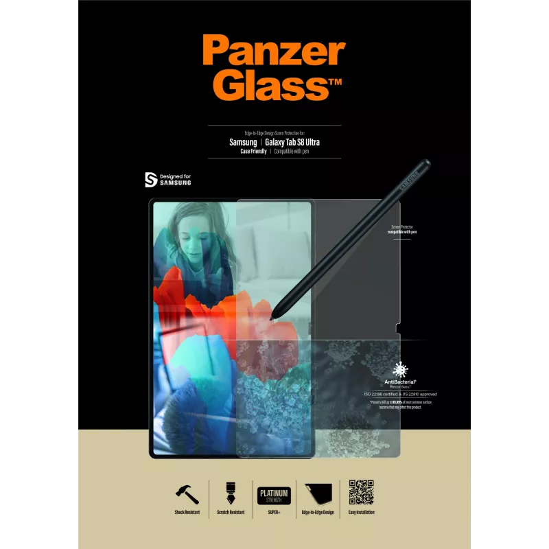PanzerGlass® pellicola protettiva per display Samsung Galaxy Tab S8 Ultra | S9 Ultra | Ultra-Wide Fit