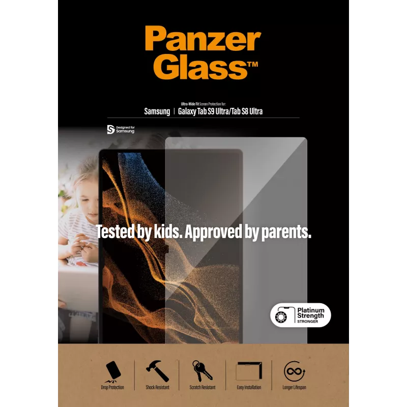 PanzerGlass® pellicola protettiva per display Samsung Galaxy Tab S8 Ultra | S9 Ultra | Ultra-Wide Fit