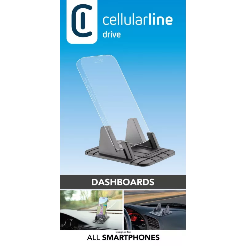 Cellularline Dash Pad Pro – supporto universale da interno per smartphone