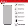 Displex Privacy Screen Protector (10H) per Apple iPhone 15/15 Pro, cornice di montaggio Eco, filtro privacy