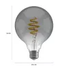 Hombli HBEB-0311 lampadina smart a filamento, E27, G95, CCT, fumé