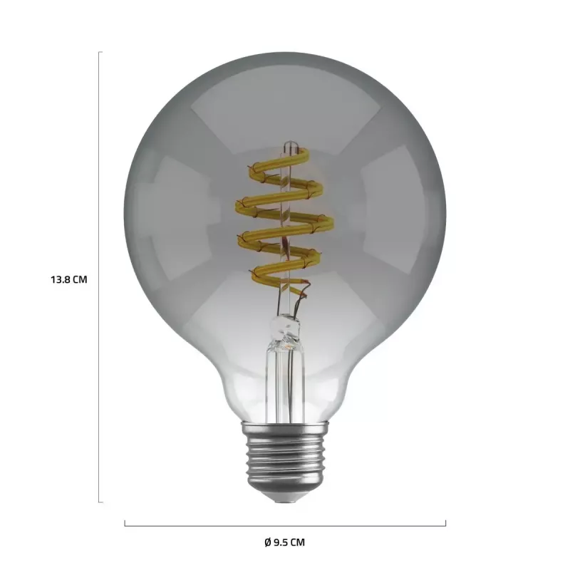 Hombli HBEB-0311 lampadina smart a filamento, E27, G95, CCT, fumé