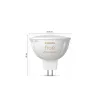 Philips Hue White Ambience MR16 faretto smart, GU53, 5,1 W, Bluetooth/Zigbee