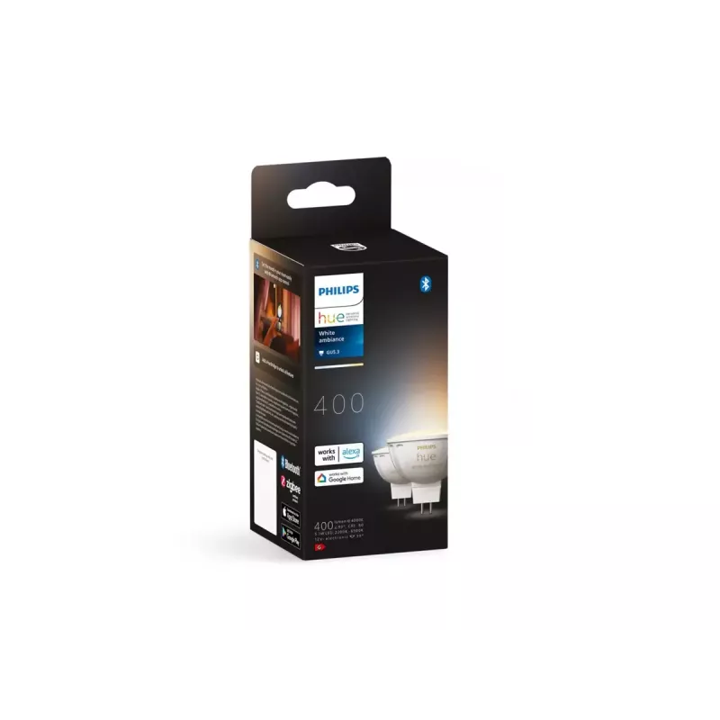 Philips Hue White Ambience MR16 faretto smart, GU53, 5,1 W, Bluetooth/Zigbee
