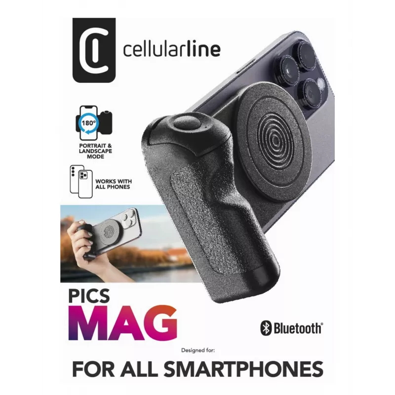 Cellularline Pics Mag supporto magnetico Bluetooth per riprese con smartphone