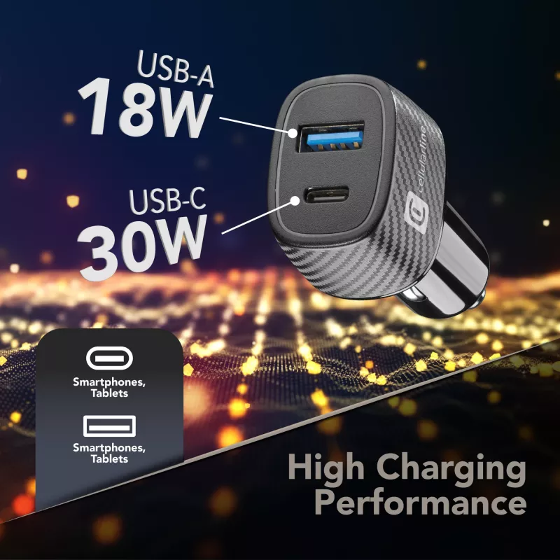 Caricabatterie auto Cellularline Multipower Ultra caricabatterie rapido universale