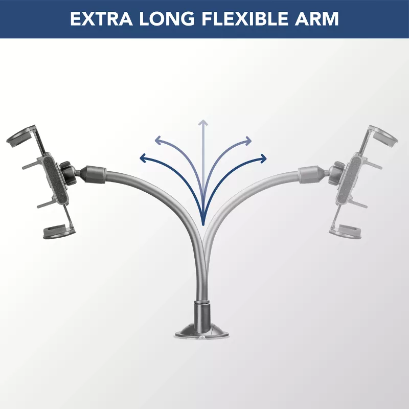 Sourcing Cellularline Hug Flexi XL supporto passivo universale a ventosa per telefoni cellulari, nero/grigio