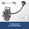 Sourcing Cellularline Hug Flexi XL supporto passivo universale a ventosa per telefoni cellulari, nero/grigio