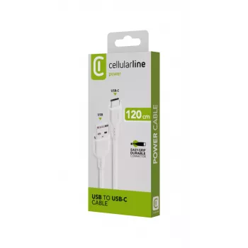 Cavo di alimentazione Cellularline 120 cm USB-C connettore USB-A bianco