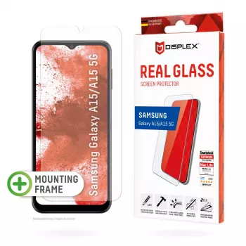 Displex pellicola protettiva display (10H) per Samsung A15/A15 5G, cornice di montaggio Eco, antigraffio