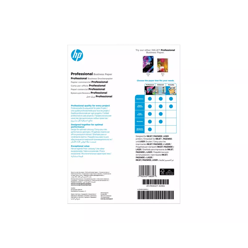 HP Professional Business Paper Glossy 180 g/m² A4 (210 x 297 mm) 150 fogli