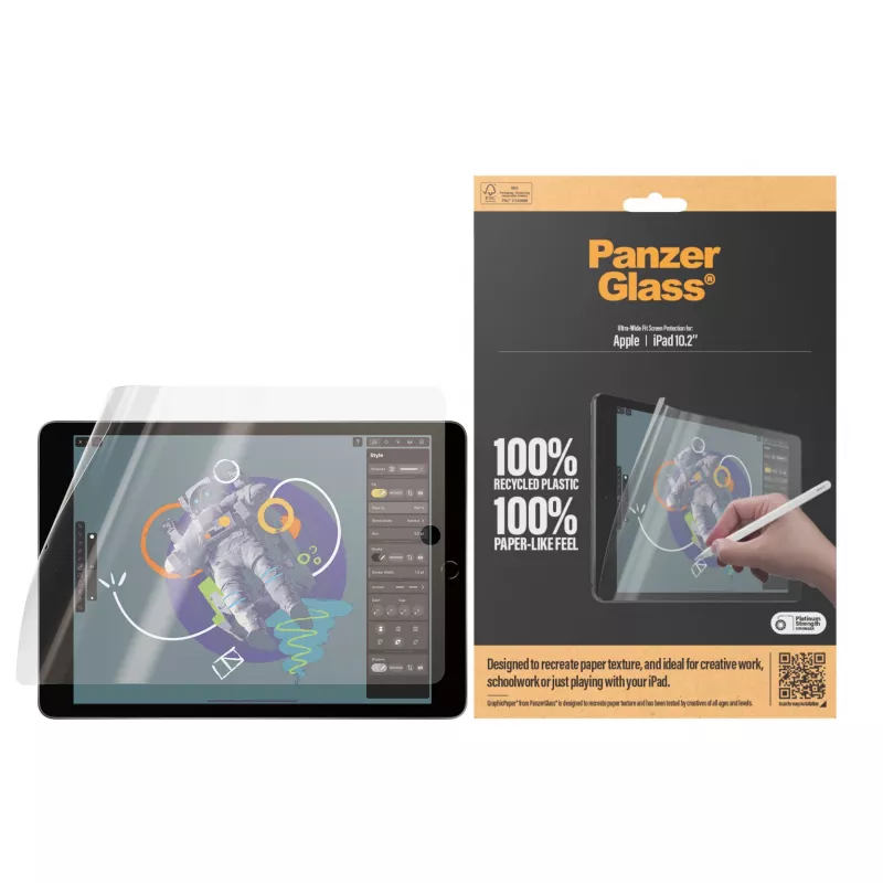 PanzerGlass GraphicPaper 2843 protezione schermo per iPad 10,2", Ultra-Wide Fit