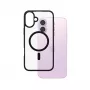 PanzerGlass ® HardCase trasparente con MagSafe nero e cornice iPhone 16 Plus