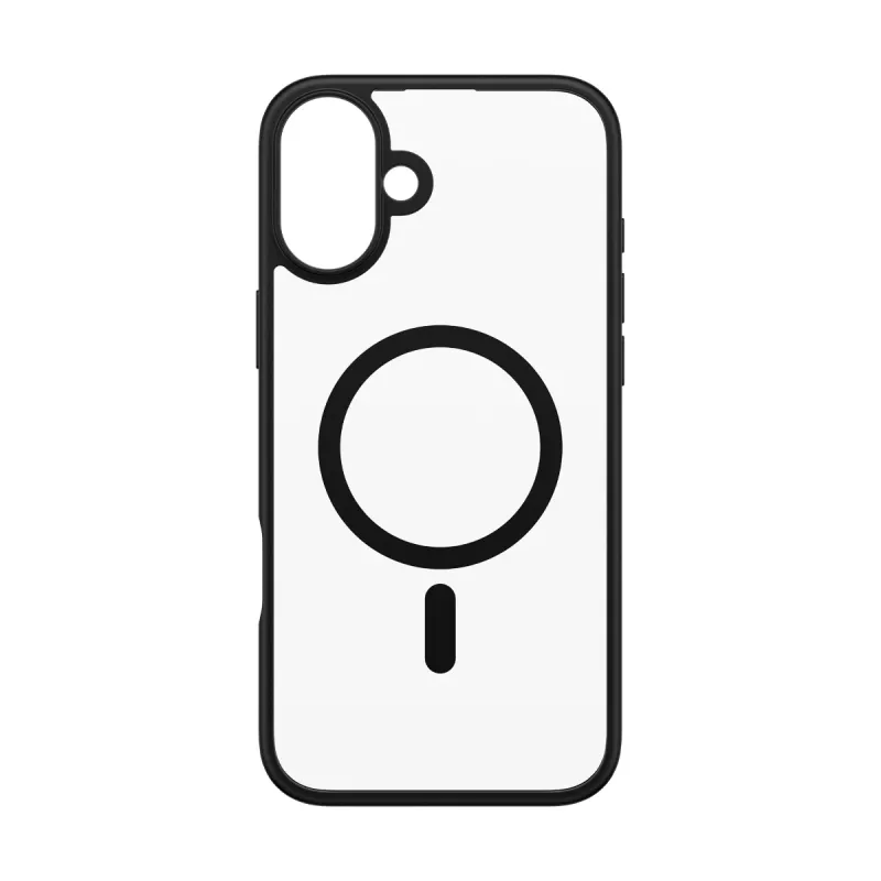 PanzerGlass ® HardCase trasparente con MagSafe nero e cornice iPhone 16 Plus