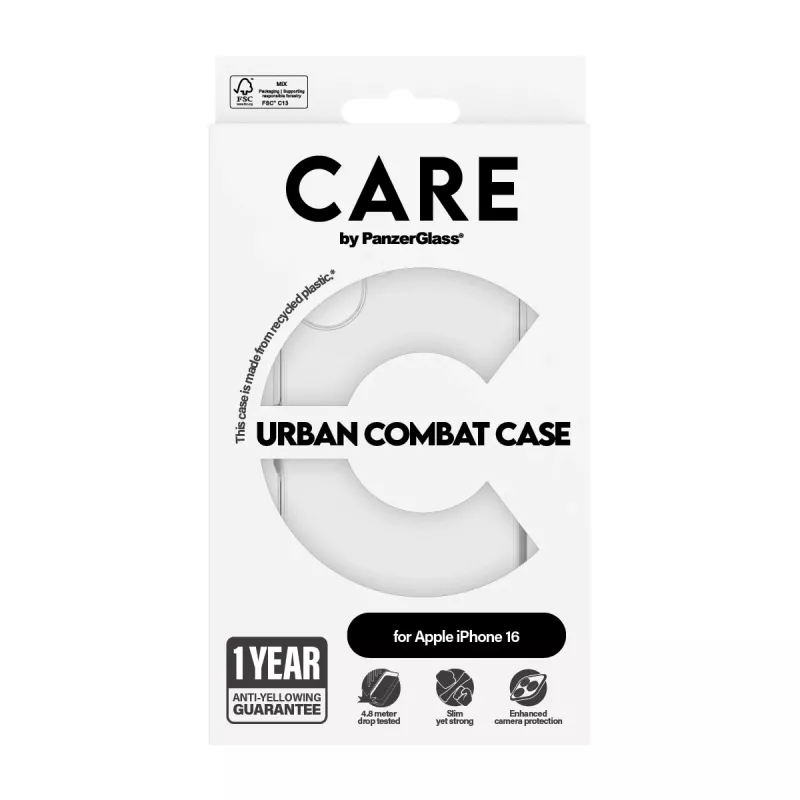 Cover PanzerGlass CARE by Flagship custodia trasparente Urban Combat iPhone '24 6.1 inch