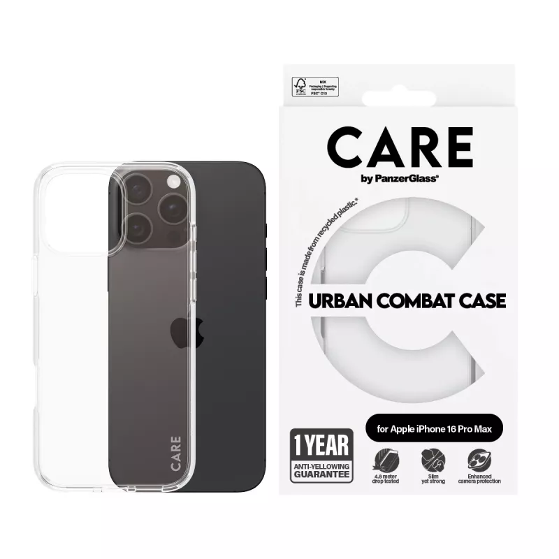 Custodia PanzerGlass CARE by ® Flagship cover trasparente Urban Combat iPhone '24 6,9