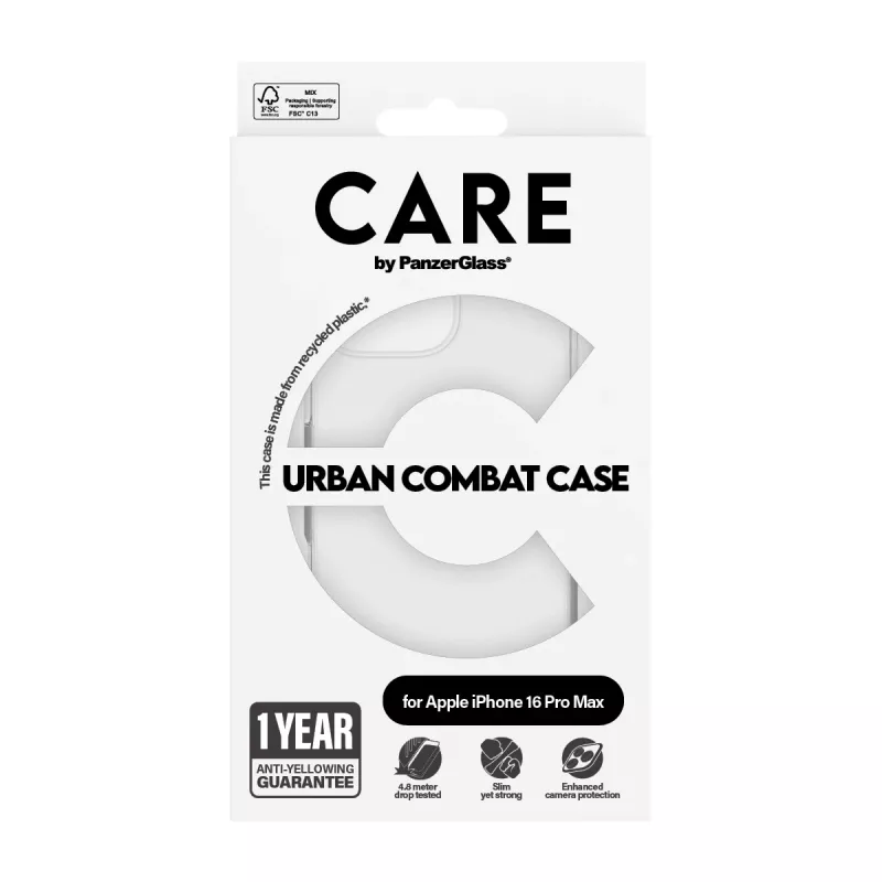 Custodia PanzerGlass CARE by ® Flagship cover trasparente Urban Combat iPhone '24 6,9