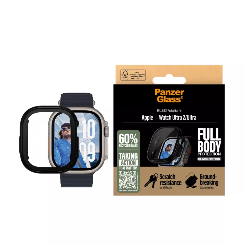 Custodia PanzerGlass ® Full Body nero Apple Watch Ultra 3 | Ultra 2 | Ultra | 49mm