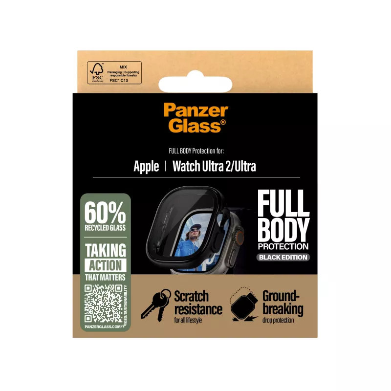 Custodia PanzerGlass ® Full Body nero Apple Watch Ultra 3 | Ultra 2 | Ultra | 49mm