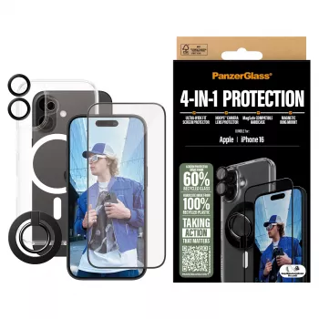 PanzerGlass bundle protezione 4-in-1 iPhone '24 6.1