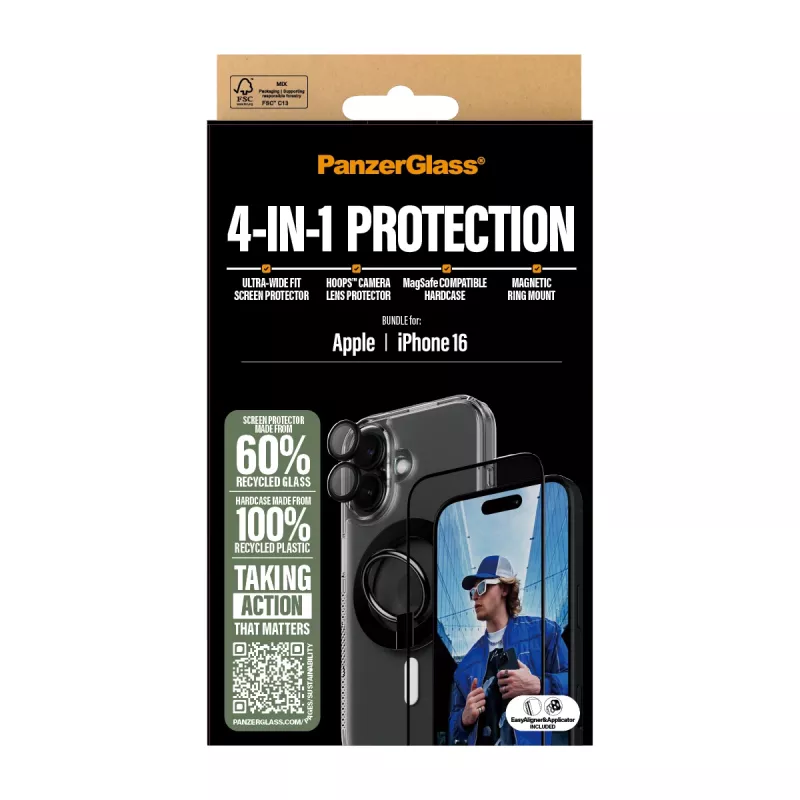 PanzerGlass bundle protezione 4-in-1 iPhone '24 6.1